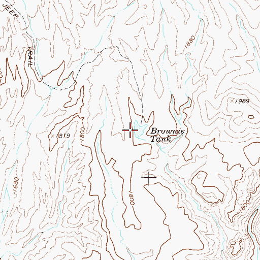 Topographic Map of Brownie Tank, AZ