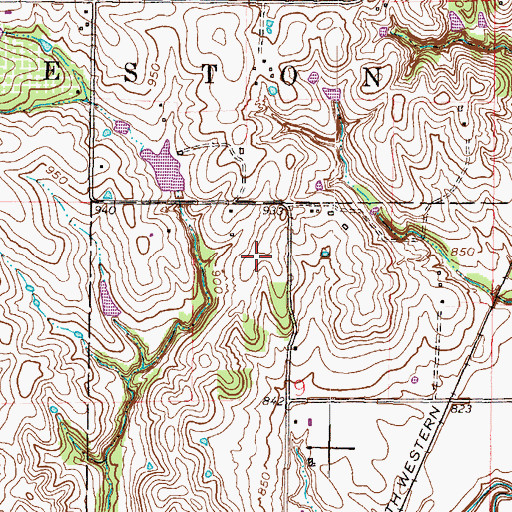 Topographic Map of Louise's Strip, MO
