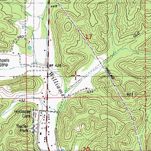 Topographic Map of Faries Field, MO