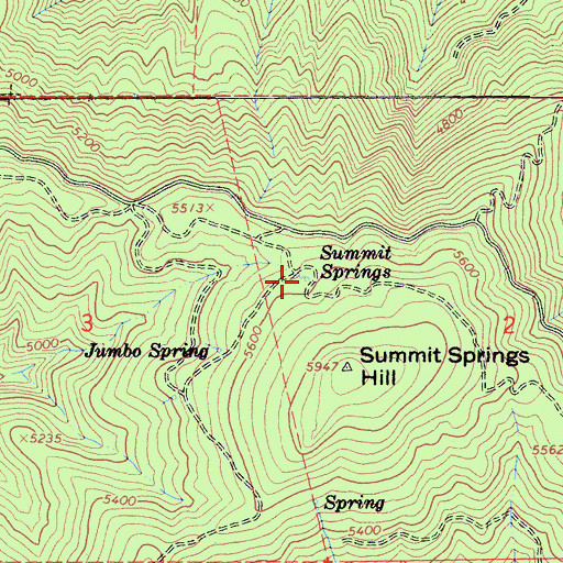 Topographic Map of Summit Springs, CA