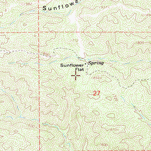 Topographic Map of Sunflower Flat, CA