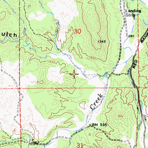 Topographic Map of Sunflower Gulch, CA