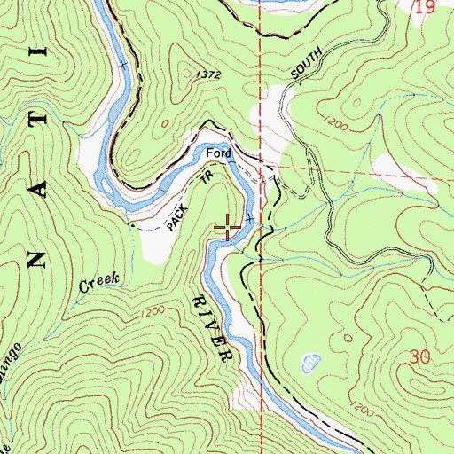 Topographic Map of Surprise Creek, CA