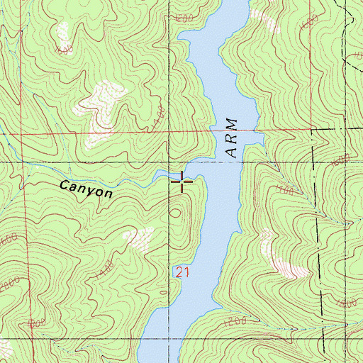Topographic Map of Susanville Canyon, CA