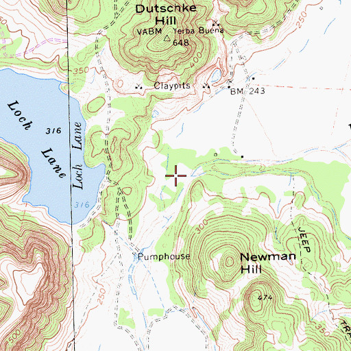 Topographic Map of Sutter Creek, CA