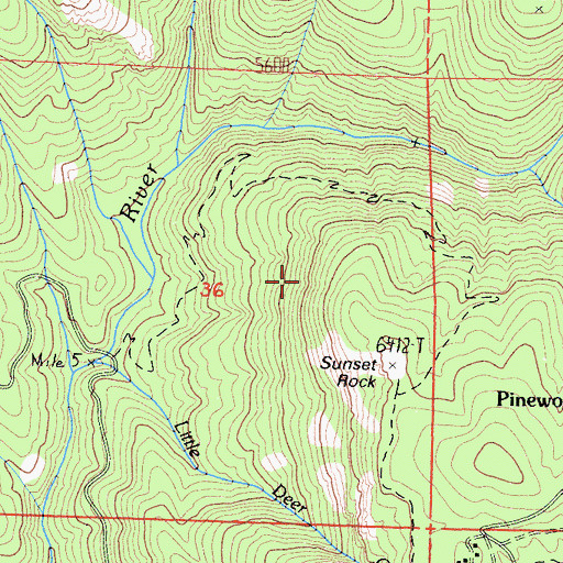Topographic Map of Suwanee Creek, CA