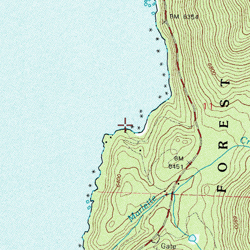 Topographic Map of Breach Pond, CO