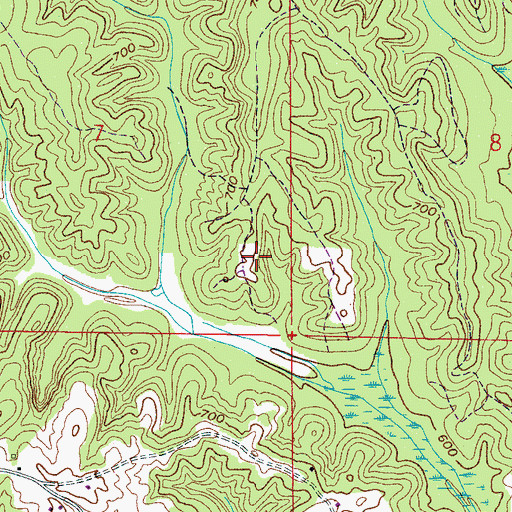 Topographic Map of Bold Springs School (historical), AL