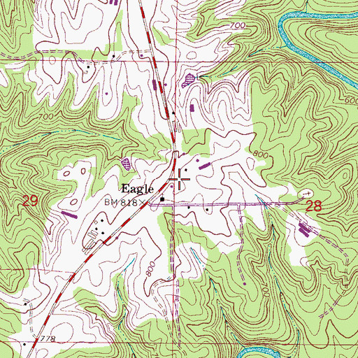 Topographic Map of Cool Springs School (historical), AL