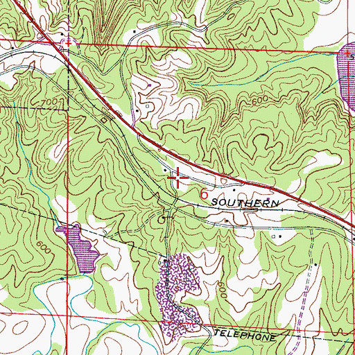 Topographic Map of Copperas Spring School (historical), AL