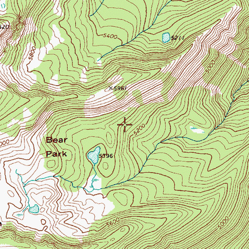 Topographic Map of Bear Lake, WA