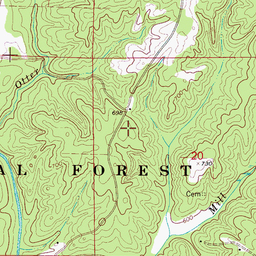 Topographic Map of Godfrey College (historical), AL