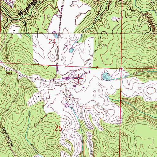 Topographic Map of Godsey School (historical), AL