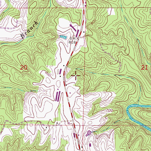 Topographic Map of Hamerick School (historical), AL
