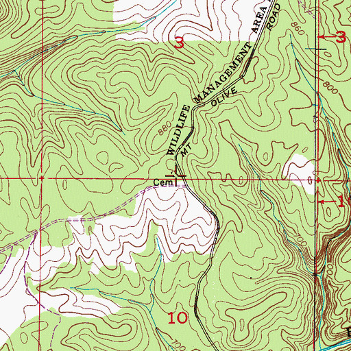 Topographic Map of Holmes Chapel School (historical), AL