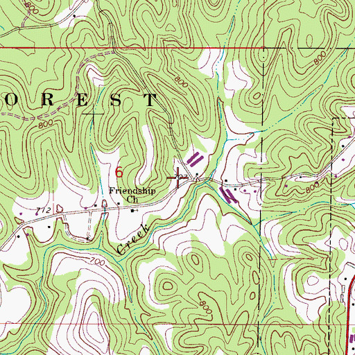 Topographic Map of McHann School (historical), AL