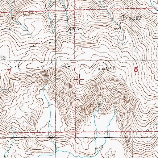 Topographic Map of Johnston Ridge Observatory, WA