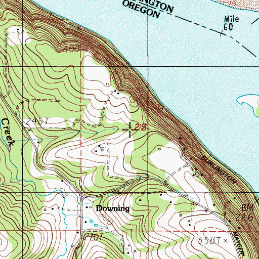 Topographic Map of La Du Post Light, WA