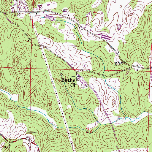 Topographic Map of McNutt School (historical), AL