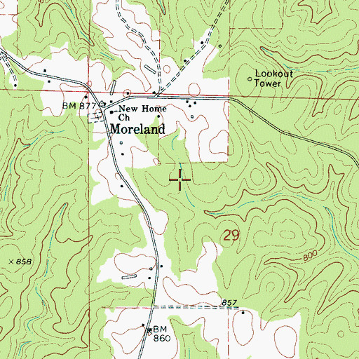 Topographic Map of Pair School (historical), AL