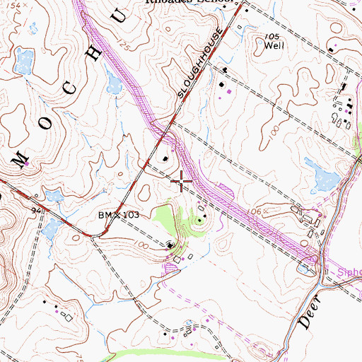 Topographic Map of Folsom South Canal, CA