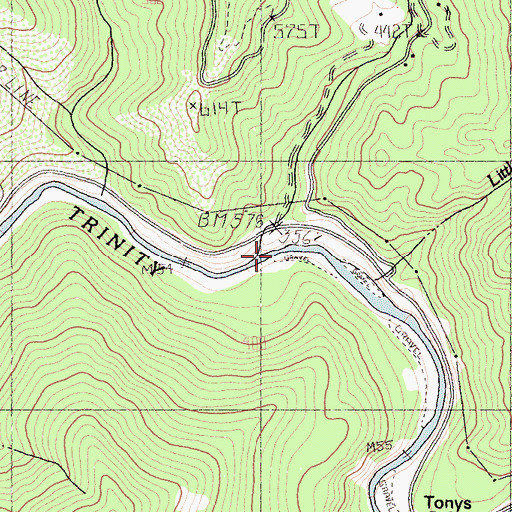 Topographic Map of Swede Creek, CA