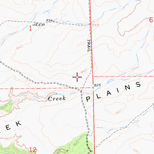 Topographic Map of Swede Creek Plains, CA
