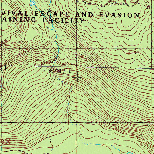 Topographic Map of Ralph Odom Training Facility, ME