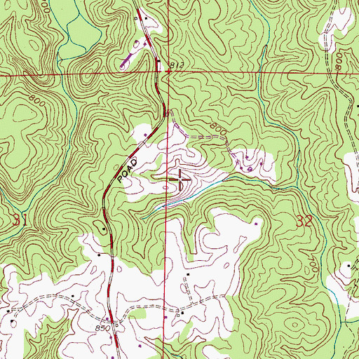 Topographic Map of Samples School (historical), AL