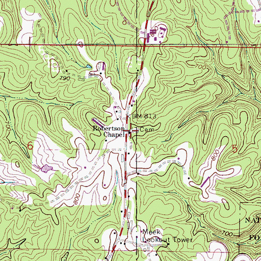 Topographic Map of Smith School (historical), AL