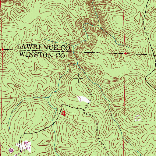 Topographic Map of Washington School (historical), AL