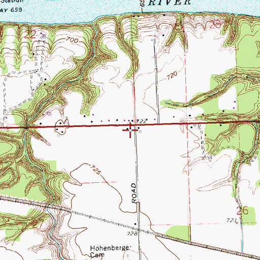Topographic Map of Hohenberger Trailer Court, OH