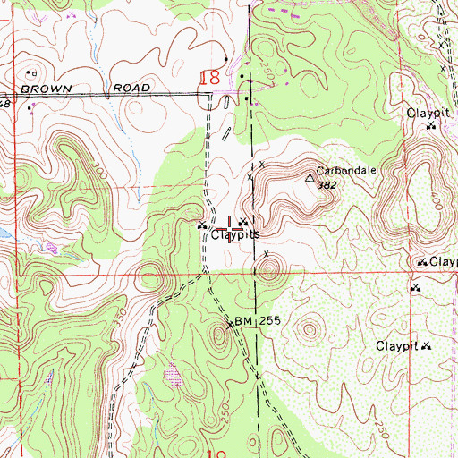 Topographic Map of McDonnell Pit, CA