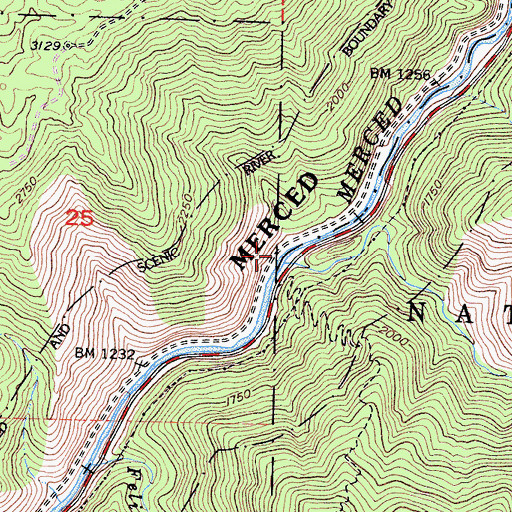 Topographic Map of Sweetwater Creek, CA