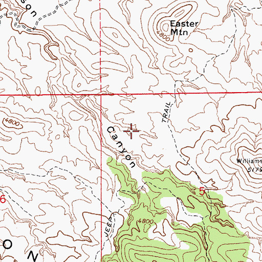 Topographic Map of Jason Well, AZ