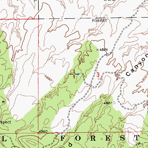 Topographic Map of North Tank, AZ