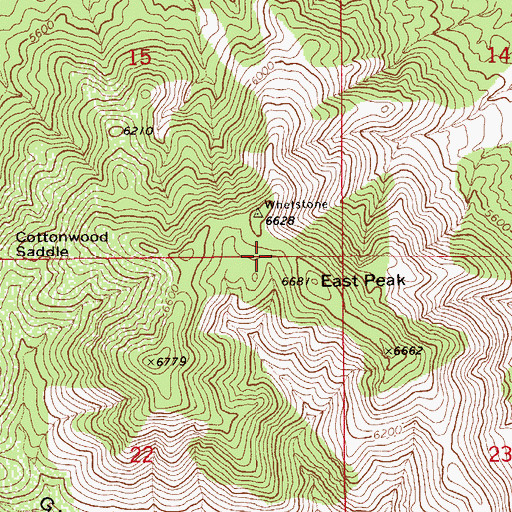 Topographic Map of East Peak Trick Tank, AZ
