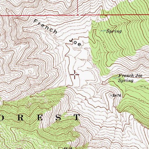 Topographic Map of French Joe Trick Tank, AZ