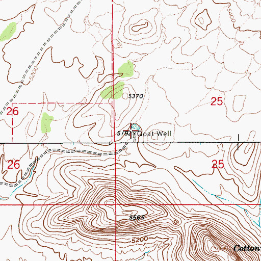 Topographic Map of Goat Well, AZ