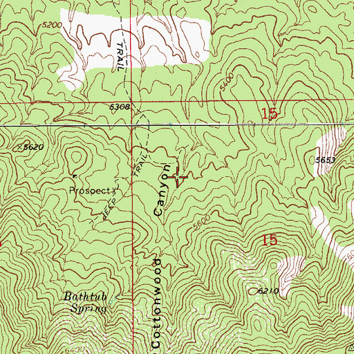 Topographic Map of Cottonwood Spring, AZ