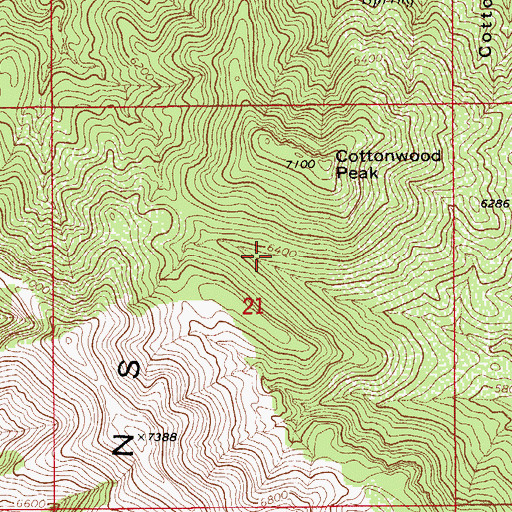 Topographic Map of Hardwater Spring, AZ