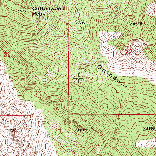 Topographic Map of Upper Guindani Trick Tank, AZ