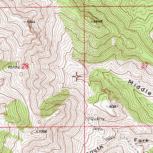 Topographic Map of Hidden Springs, AZ