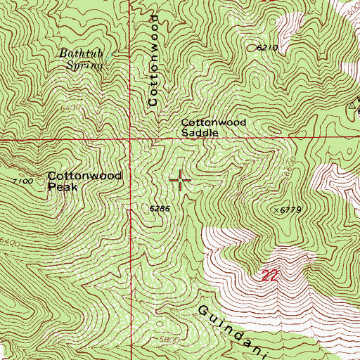 Topographic Map of Cement Trough Spring, AZ