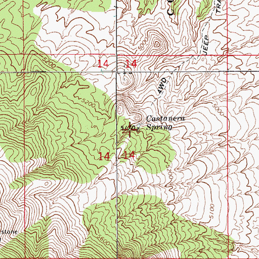 Topographic Map of Canary Well, AZ