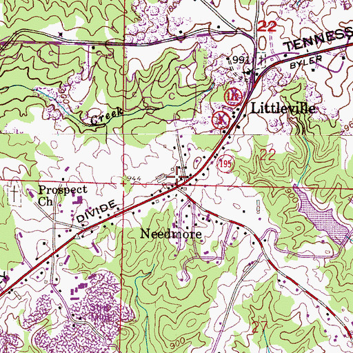 Topographic Map of New Prospect School (historical), AL