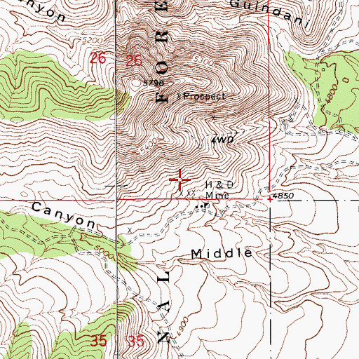 Topographic Map of Lone Star Tank, AZ