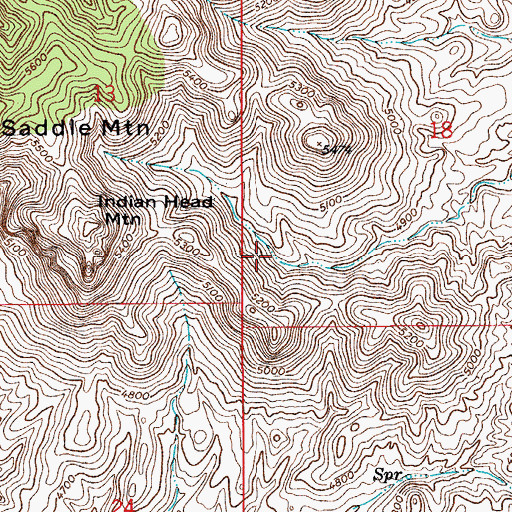 Topographic Map of Hells Canyon Dam, AZ