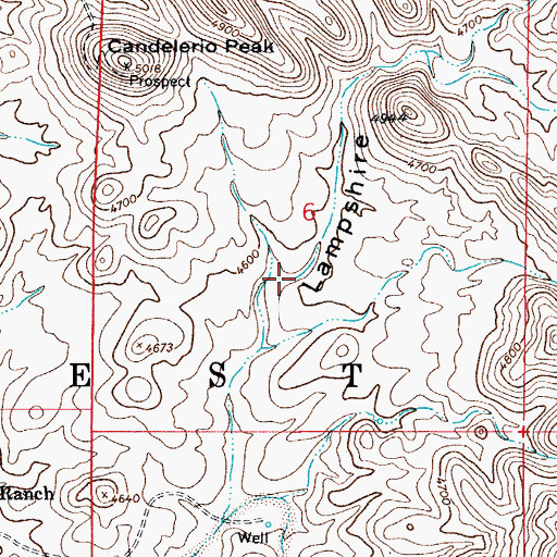 Topographic Map of Lion Dam, AZ