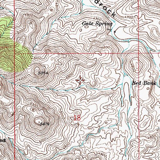 Topographic Map of Bergier Trick Tank, AZ